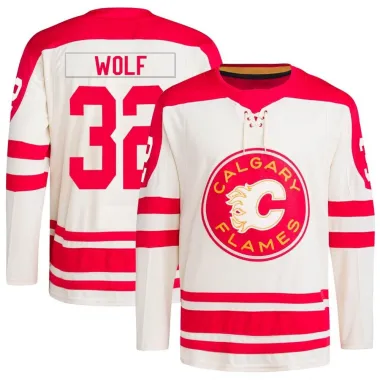 Cream Men's Dustin Wolf Authentic Calgary Flames 2023 Heritage Classic Primegreen Jersey