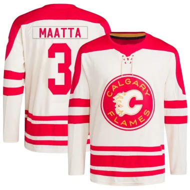 Cream Men's Olli Maatta Authentic Calgary Flames 2023 Heritage Classic Primegreen Jersey