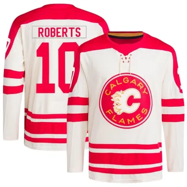 Cream Youth Gary Roberts Authentic Calgary Flames 2023 Heritage Classic Primegreen Jersey