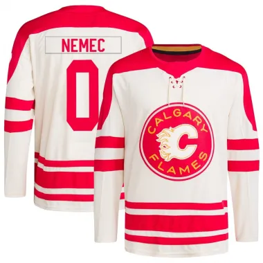 Cream Youth Simon Nemec Authentic Calgary Flames 2023 Heritage Classic Primegreen Jersey
