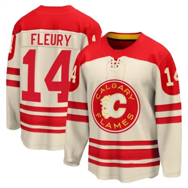 Cream Youth Theoren Fleury Breakaway Calgary Flames 2023 Heritage Classic Premier Jersey