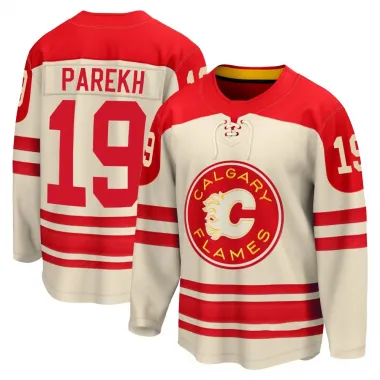 Cream Youth Zayne Parekh Breakaway Calgary Flames 2023 Heritage Classic Premier Jersey