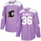 Purple Men's Aydar Suniev Authentic Calgary Flames Fights Cancer Practice Jersey