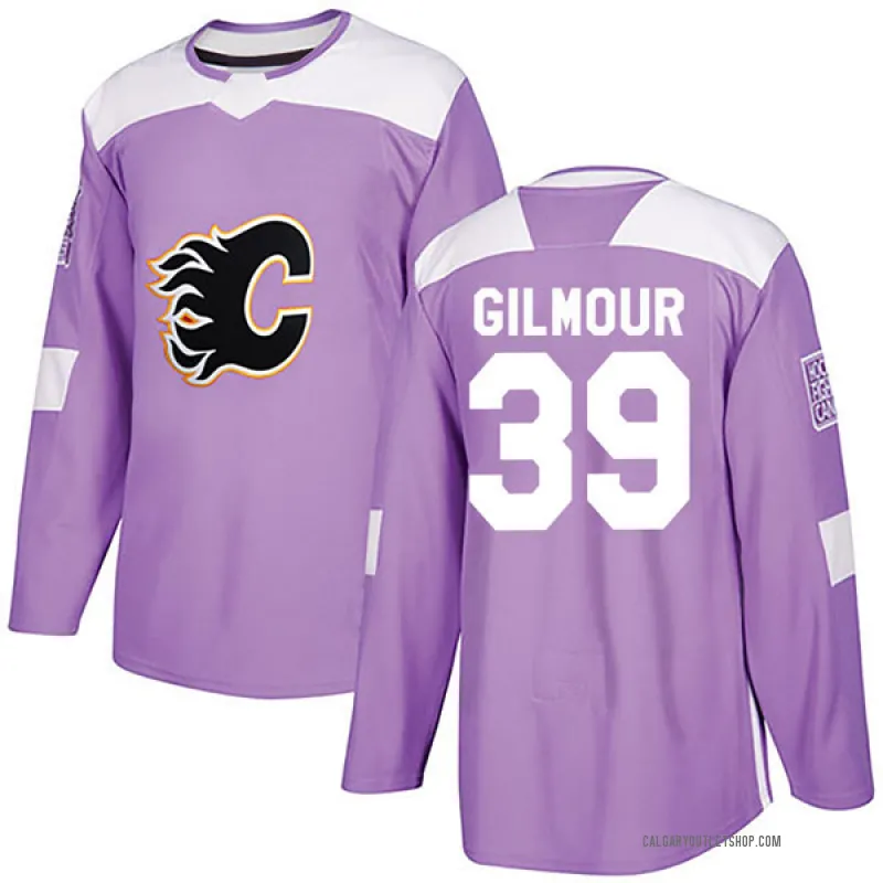 Purple Men's Doug Gilmour Authentic Calgary Flames Fights Cancer Practice Jersey