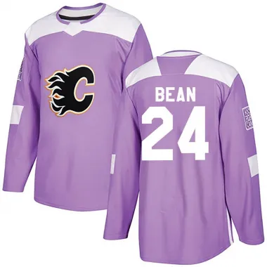 Purple Men's Jake Bean Authentic Calgary Flames Fights Cancer Practice Jersey