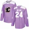 Purple Men's Jake Bean Authentic Calgary Flames Fights Cancer Practice Jersey