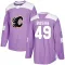 Purple Youth Andrew Basha Authentic Calgary Flames Fights Cancer Practice Jersey
