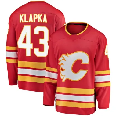 Red Men's Adam Klapka Breakaway Calgary Flames Alternate Jersey