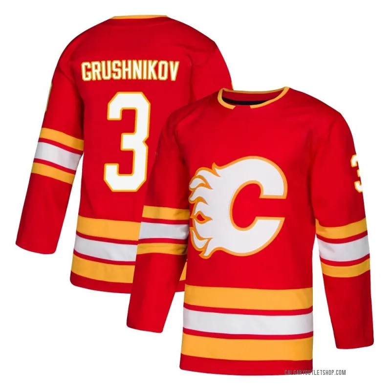 Red Men's Artem Grushnikov Authentic Calgary Flames Alternate Jersey
