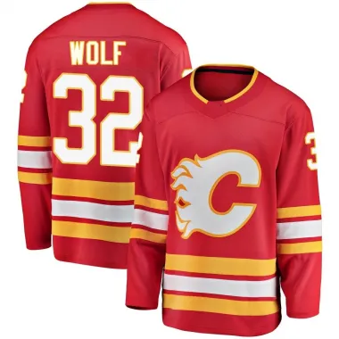 Red Men's Dustin Wolf Breakaway Calgary Flames Alternate Jersey