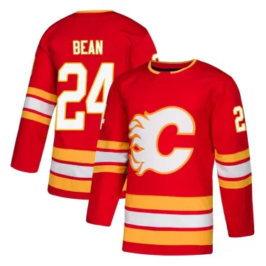 Red Men's Jake Bean Authentic Calgary Flames Alternate Jersey