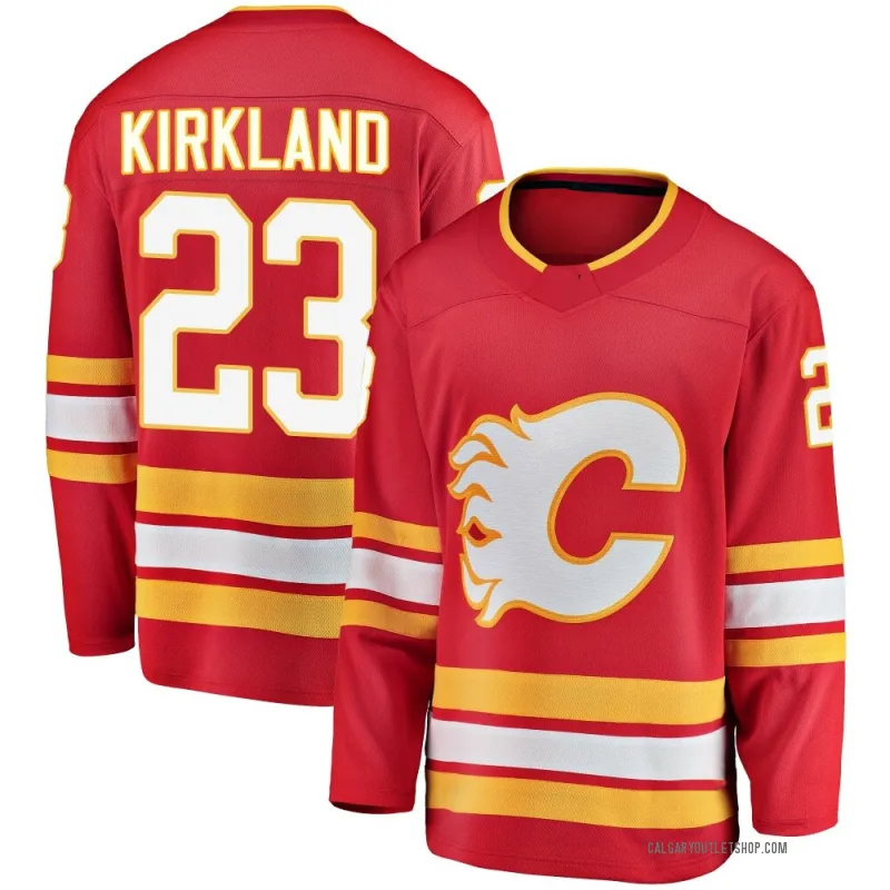 Red Men's Justin Kirkland Breakaway Calgary Flames Alternate Jersey