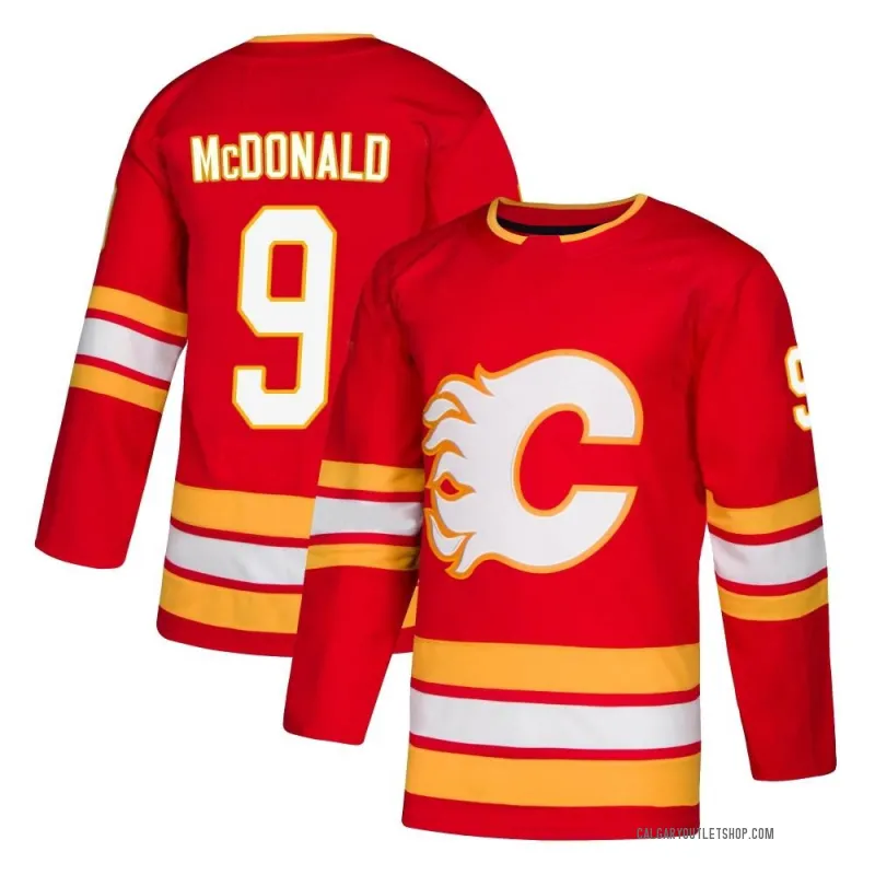 Red Men's Lanny McDonald Authentic Calgary Flames Alternate Jersey
