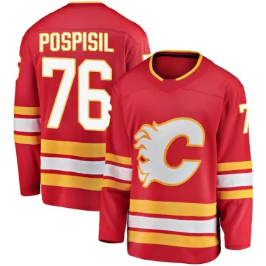 Red Men's Martin Pospisil Breakaway Calgary Flames Alternate Jersey