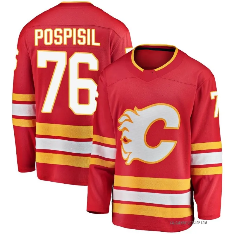 Red Men's Martin Pospisil Breakaway Calgary Flames Alternate Jersey