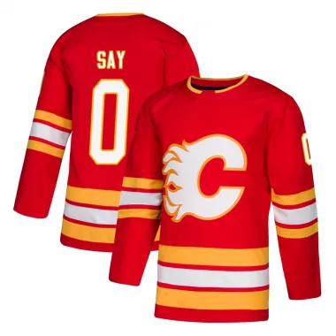 Red Men's Owen Say Authentic Calgary Flames Alternate Jersey