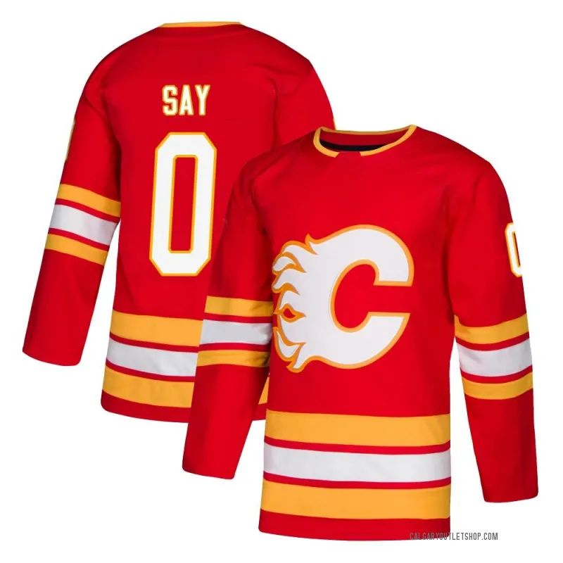 Red Men's Owen Say Authentic Calgary Flames Alternate Jersey