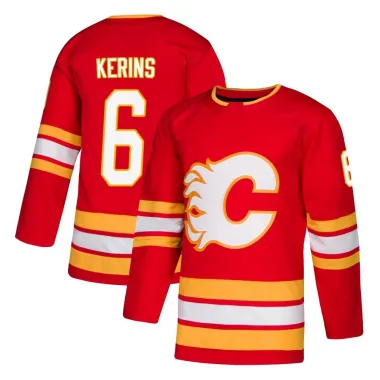 Red Men's Rory Kerins Authentic Calgary Flames Alternate Jersey