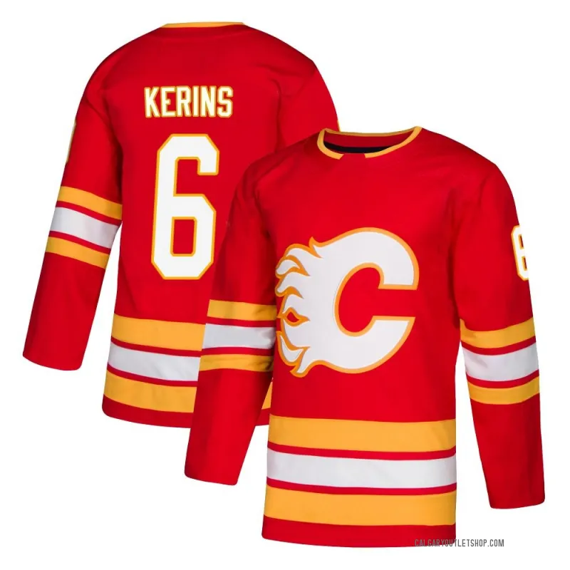 Red Men's Rory Kerins Authentic Calgary Flames Alternate Jersey