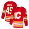 Red Men's Sam Morton Authentic Calgary Flames Alternate Jersey