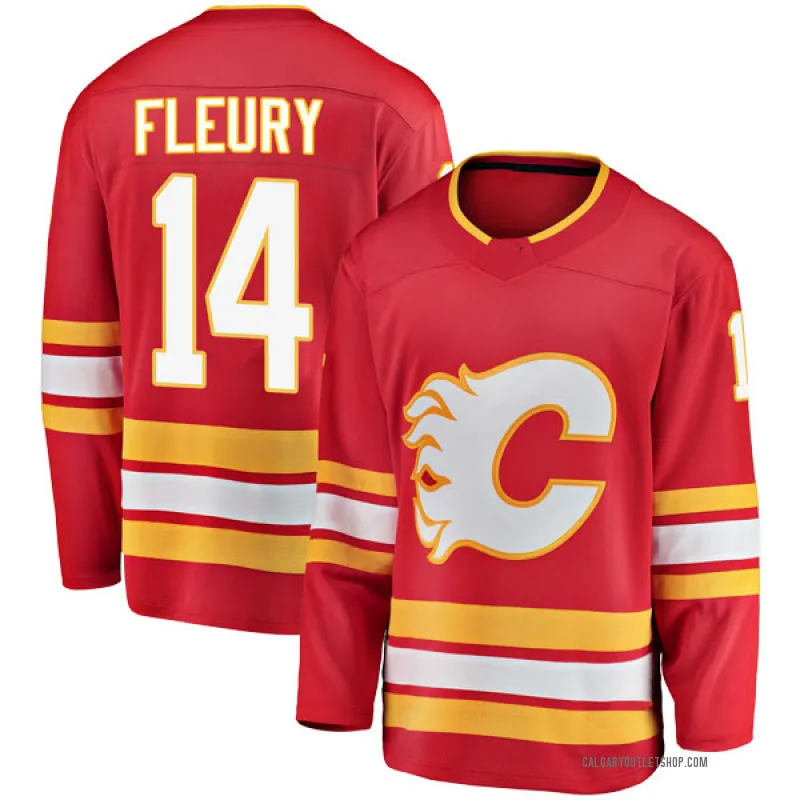 Red Men's Theoren Fleury Breakaway Calgary Flames Alternate Jersey