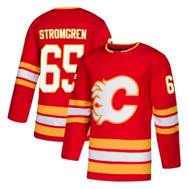 Red Men's William Stromgren Authentic Calgary Flames Alternate Jersey