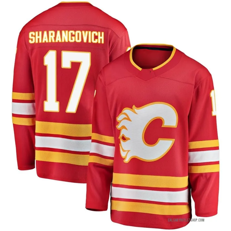 Red Men's Yegor Sharangovich Breakaway Calgary Flames Alternate Jersey