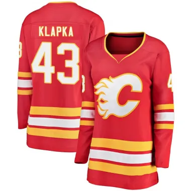 Red Women's Adam Klapka Breakaway Calgary Flames Alternate Jersey