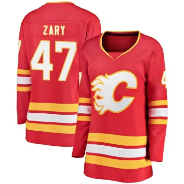 Red Women's Connor Zary Breakaway Calgary Flames Alternate Jersey
