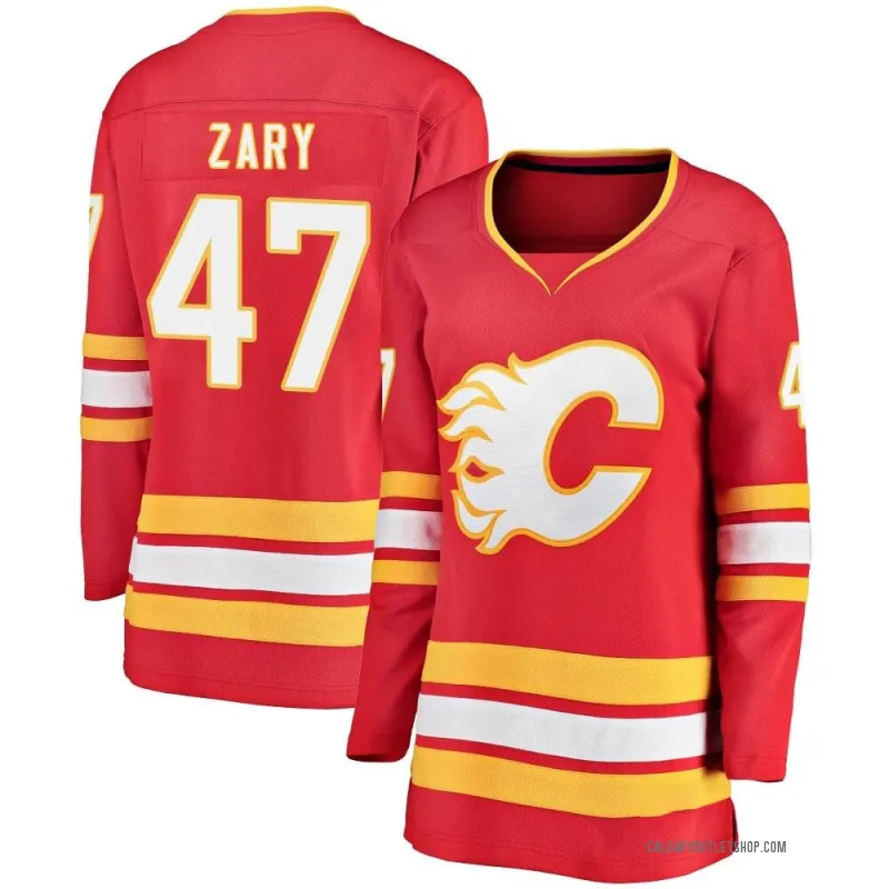 Red Women's Connor Zary Breakaway Calgary Flames Alternate Jersey