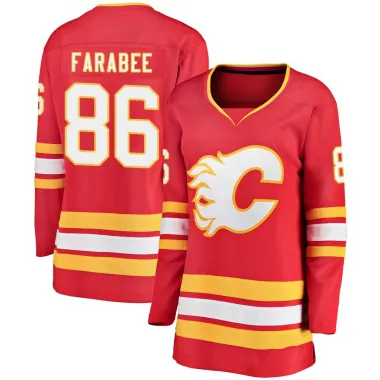 Red Women's Joel Farabee Breakaway Calgary Flames Alternate Jersey