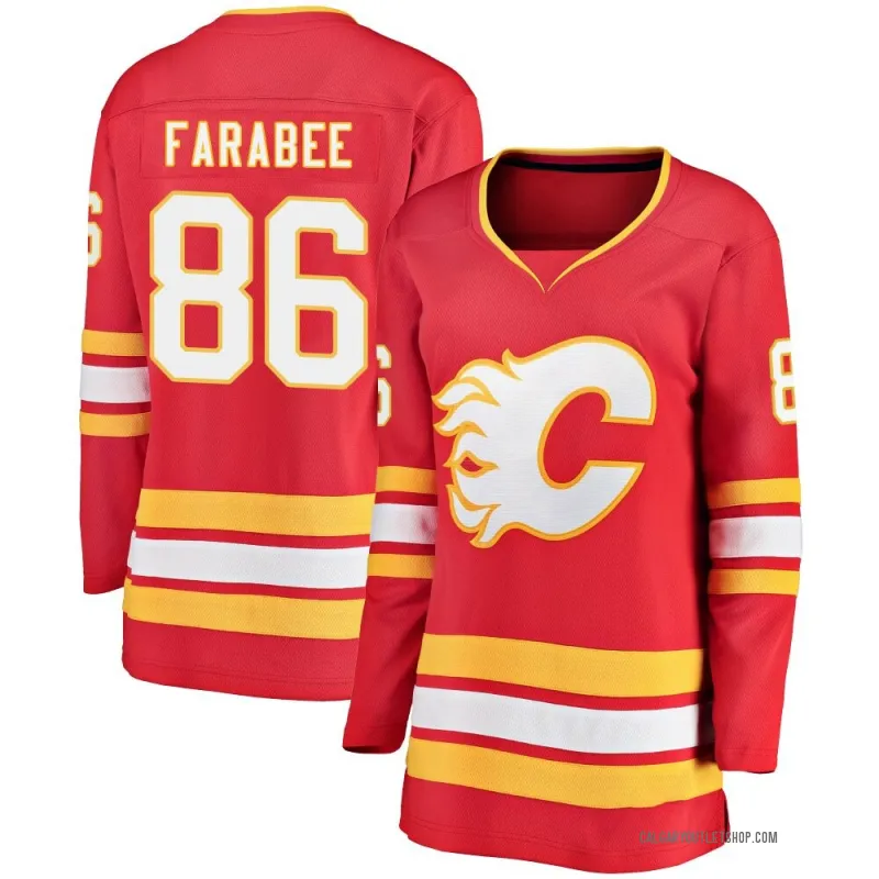 Red Women's Joel Farabee Breakaway Calgary Flames Alternate Jersey