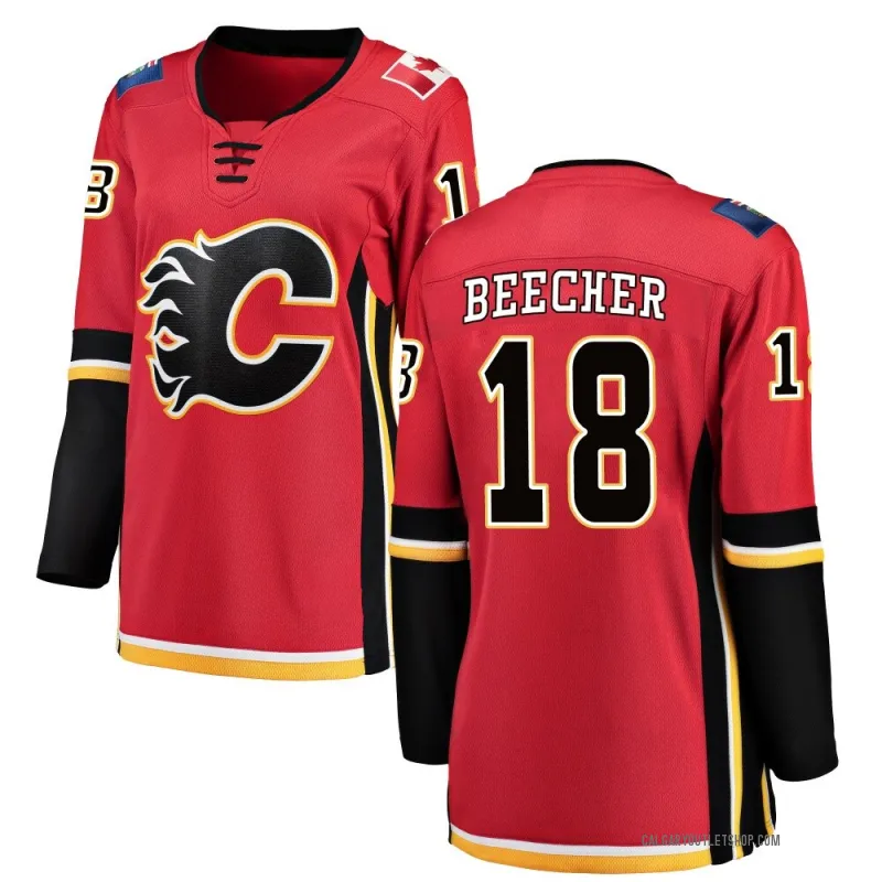 Red Women's John Beecher Breakaway Calgary Flames Home Jersey