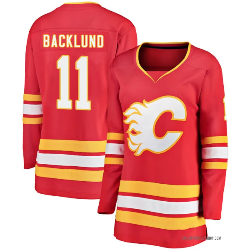 Red Women's Mikael Backlund Breakaway Calgary Flames Alternate Jersey