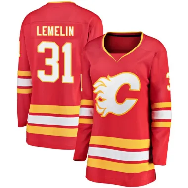 Red Women's Rejean Lemelin Breakaway Calgary Flames Alternate Jersey