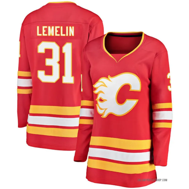 Red Women's Rejean Lemelin Breakaway Calgary Flames Alternate Jersey