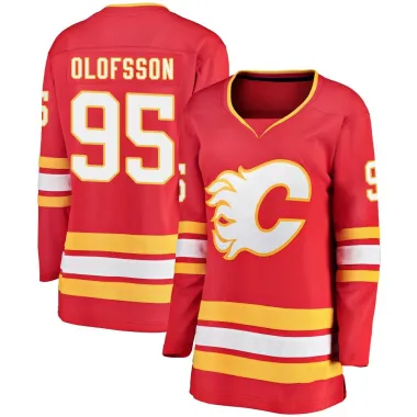 Red Women's Victor Olofsson Breakaway Calgary Flames Alternate Jersey