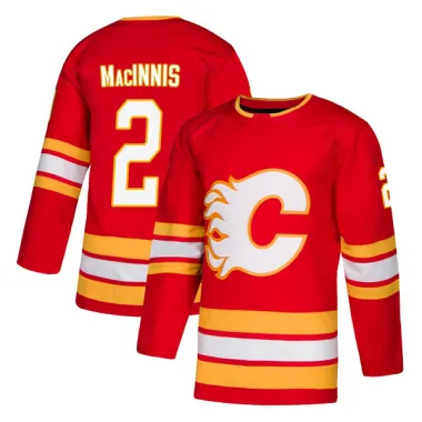 Red Youth Al MacInnis Authentic Calgary Flames Alternate Jersey