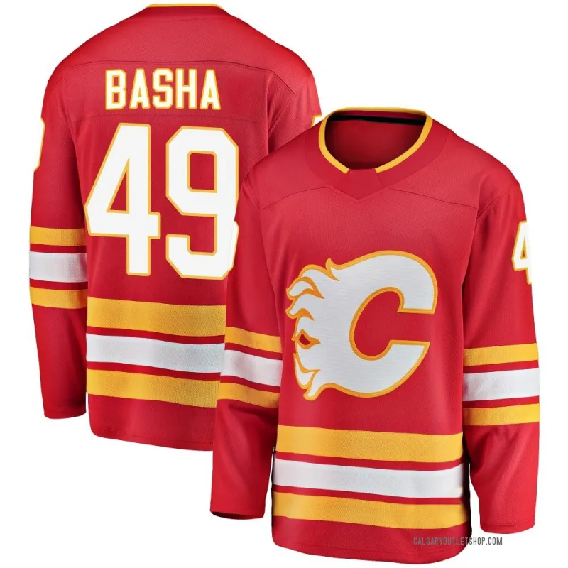 Red Youth Andrew Basha Breakaway Calgary Flames Alternate Jersey