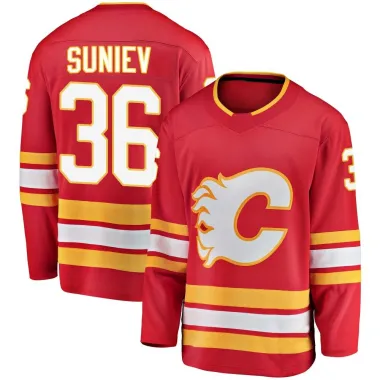 Red Youth Aydar Suniev Breakaway Calgary Flames Alternate Jersey