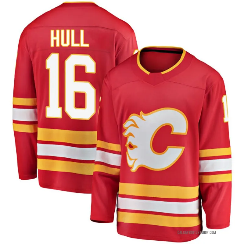 Red Youth Brett Hull Breakaway Calgary Flames Alternate Jersey