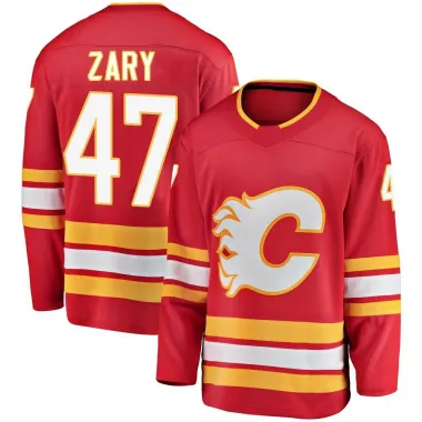 Red Youth Connor Zary Breakaway Calgary Flames Alternate Jersey