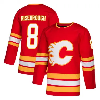 Red Youth Doug Risebrough Authentic Calgary Flames Alternate Jersey