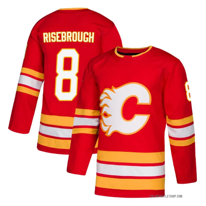 Red Youth Doug Risebrough Authentic Calgary Flames Alternate Jersey