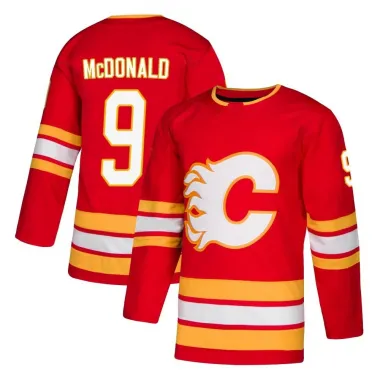 Red Youth Lanny McDonald Authentic Calgary Flames Alternate Jersey