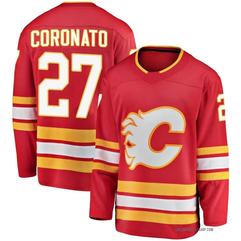 Red Youth Matt Coronato Breakaway Calgary Flames Alternate Jersey