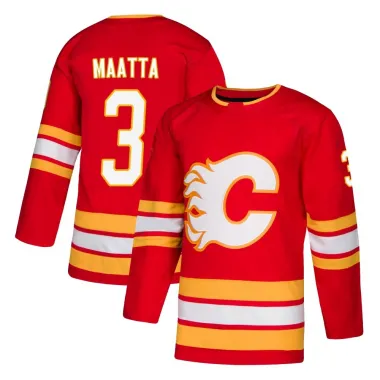 Red Youth Olli Maatta Authentic Calgary Flames Alternate Jersey
