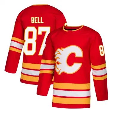 Red Youth Parker Bell Authentic Calgary Flames Alternate Jersey