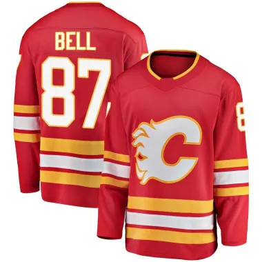 Red Youth Parker Bell Breakaway Calgary Flames Alternate Jersey