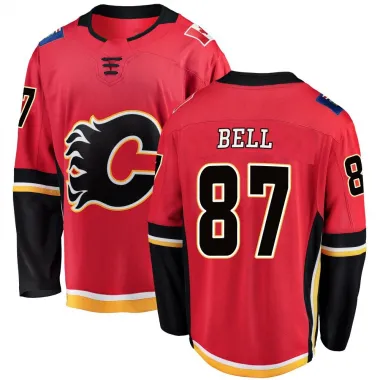 Red Youth Parker Bell Breakaway Calgary Flames Home Jersey